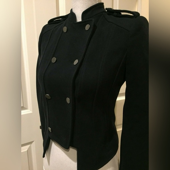 BCBGMAXAZRIA "Royce" Double-Breasted Military Jacket - Magenta | XXS - Picture 3 of 9